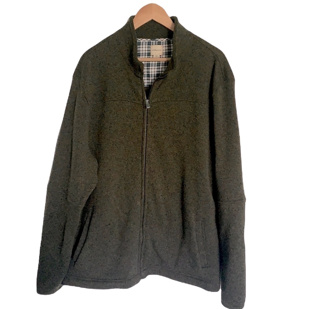 GH Bass & Co Zip Up Hunter Green Jacket - size XXL